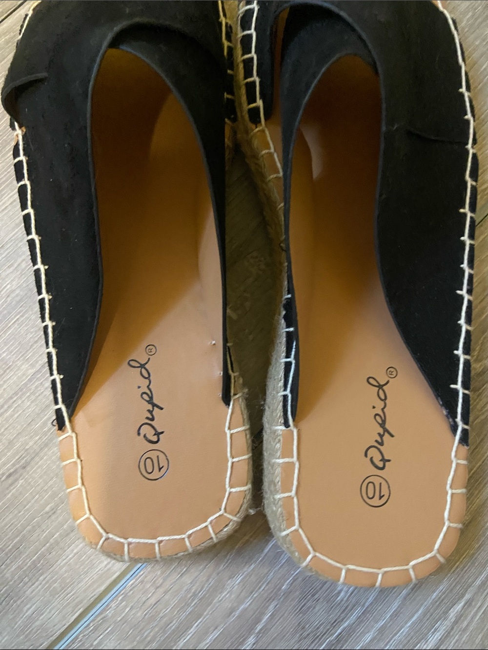 Qupid Black Slip-On Crisscross Espadrille Sandals - Picture 2 of 5